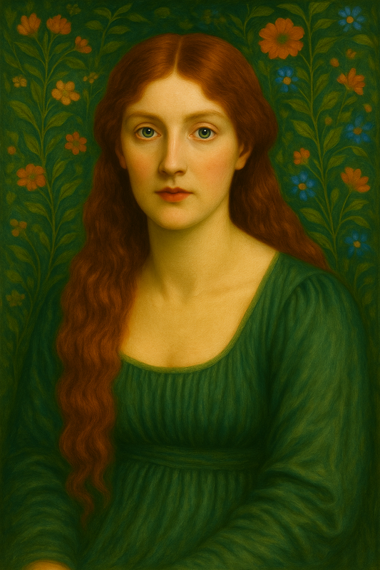 Elizabeth Siddal – The Quiet Flame (12″ × 18″ Print)